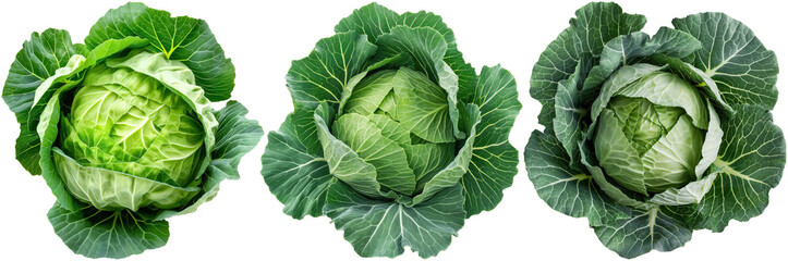 Wall Mural - set of cabbage, cut out