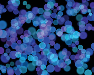 abstract blue fantasy light photo. bunch of blue lights on black background decoration event. bright