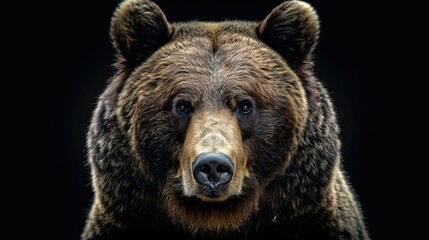 Brown bear frontal face.