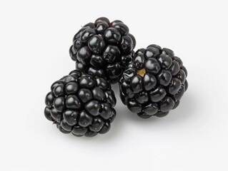 Wall Mural - Blackberry isolated on white background