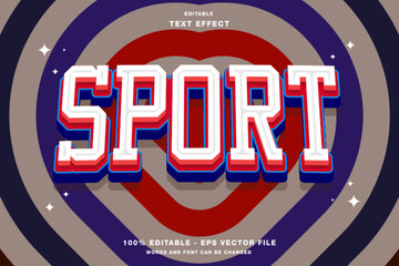 Wall Mural - Sport 3d text style effect template editable
