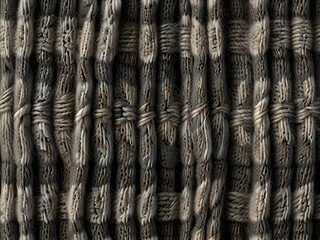 Wall Mural - Woven wool, grey and white, cozy texture, generative AI