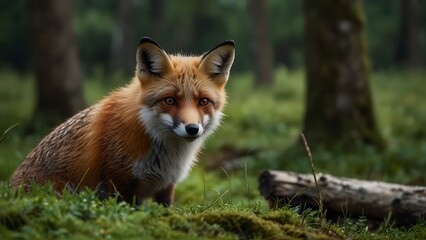 Sticker - Foxes' Captivating Portrait in Autumn