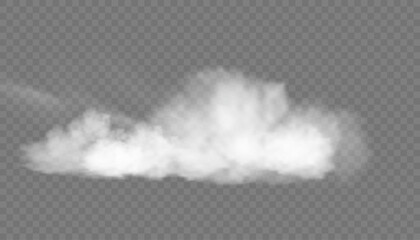 Wall Mural - White Clouds Sky Landscape,Vector Cloudiness,Fog or Smoke on dark checkered background.Elements design Cloudy Sky for Spring,Summer Banner