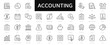 © warmworld - Accounting thin line icons set. Financial audit, invoice, taxes, business, report icon. Vector