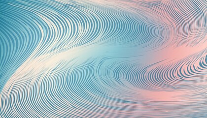 Wall Mural - Abstract background with lines. Liquified curves form a mesmerizing vortex in shades of blue, pink pastel, and ivory, suggesting a portal to a dream world