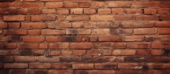 A vintage grunge red brick wall texture with a copy space image