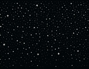 Wall Mural - A view from deep space, showing countless distant stars scattered across the darkness