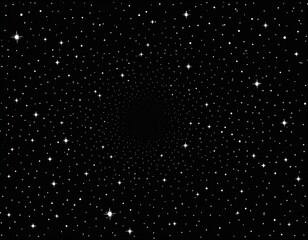 Wall Mural - A view from deep space, showing countless distant stars scattered across the darkness