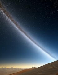 Wall Mural - Image of the Milky Way as seen from Earth, with a dense band of stars and cosmic dust stretching diagonally across the sky