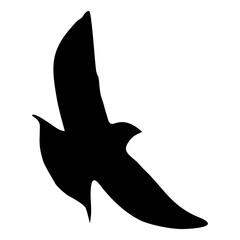 Wall Mural - black silhouette or illustration of a swallow