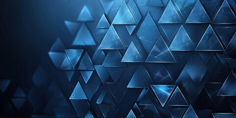 Wall Mural - Geometric blue background for the innovative technology zone