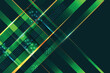 © jadamprostore - Abstract luxury green geometric diagonal overlay layer background with golden lines