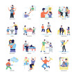 © Prosymbols - Pack of Father Child Bonding Flat Illustrations