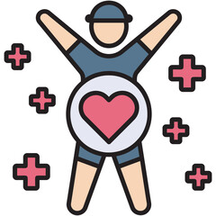 Sticker - Health And Wellness Icon