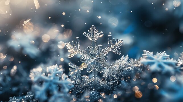 Enchantment of Winter Snowflakes