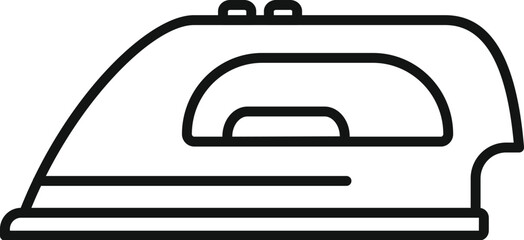 Sticker - Simplistic line drawing of an iron, perfect for icons, instructions, or minimalist designs