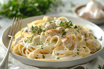 Wall Mural - pasta with chicken