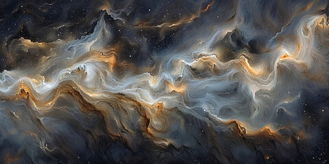Wall Mural - a painting of a galaxy with a long, curving line of stars