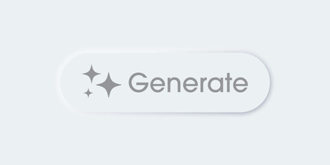 Fototapete - Generate AI button. Artificial intelligence and Machine learning technology concept. AI enters by command prompt to generate ideas. Chat with AI.  UI UX design, Vector illustration.