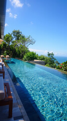 Wall Mural - swimming pool in the tropical resort