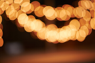 Canvas Print - night, light and bokeh with sparkle for celebration, music festival or glitter with blurred backgrou
