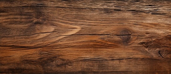 Wall Mural - Old brown wooden plank texture background Close up with copy space