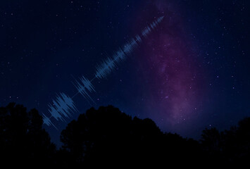 radio signals from a distant planet
