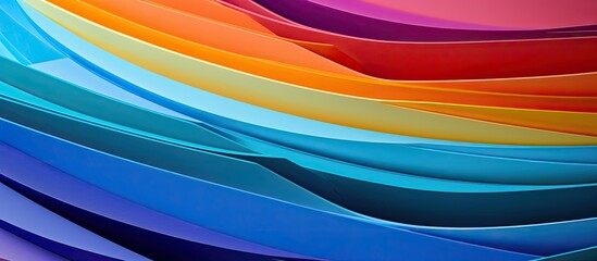 Leinwandbilder - A colorful copy space image created by overlapping multiple sheets of cardboard to form a vibrant paper background