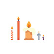 © PuandaVector - Halloween candles icon set illustration with transparent background