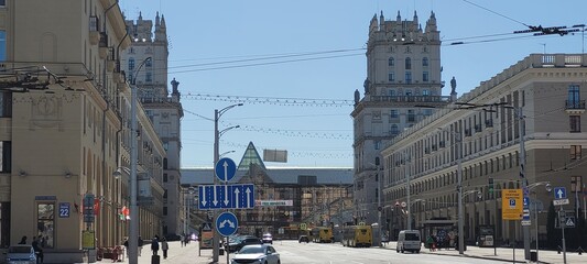 Historical and modern architecture of the city of Minsk, Republic of Belarus. And also life on the streets of Minsk.