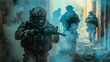 ©  Green Creator - Photorealistic depiction of IDF inside close quarters combat Indoors Realistic Warfare Dramatic