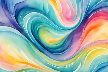 Watercolor swirl background blending seamless pattern central vortex