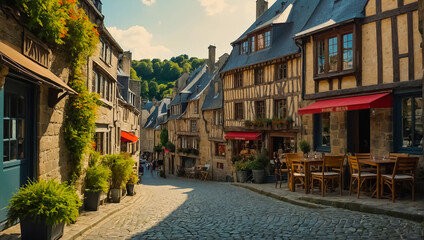 Wall Mural - Beautiful city Dinan Belgium