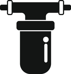 Sticker - Black and white graphic of a drip coffee maker, suitable for web and print