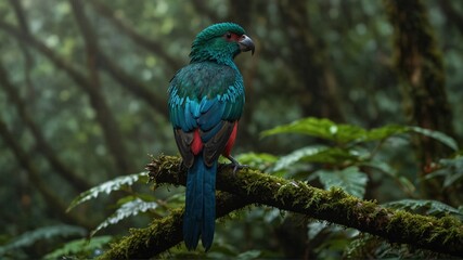 Wall Mural - blue and green macaw