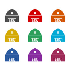 Poster - Farm icon isolated on white background. Set icons colorful