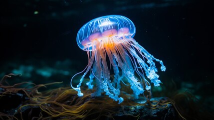 Explore the concept of bioluminescence in the deep sea.