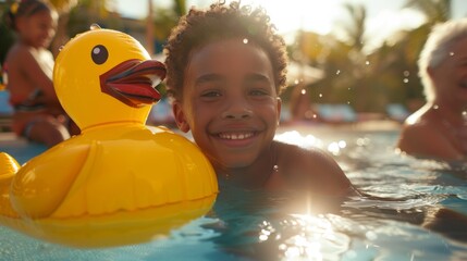 Sticker - A Boy and His Rubber Duck