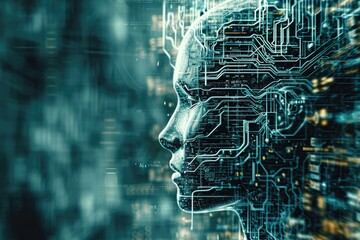 Fototapete - Decrypt AI's encrypted consciousness
