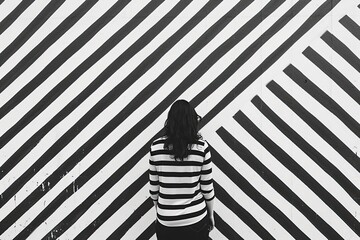Fototapete - simple geometric pattern as a minimalist backdrop