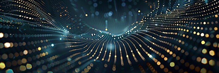 Digital backdround ideal for technological operations, neural networks, AI, data transmission and encryption, digital archives, audio and visual representations, scientific research