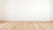 © Voilla - Empty room with wooden floor and white wall.