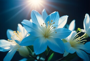 Jasmine flower closeup Realistic Light understand sun light significantly summer flower concept