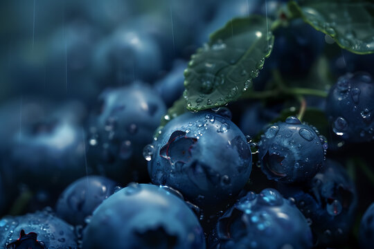 a rich and vibrant background filled with fresh, juicy blueberries, showcasing their deep blue color