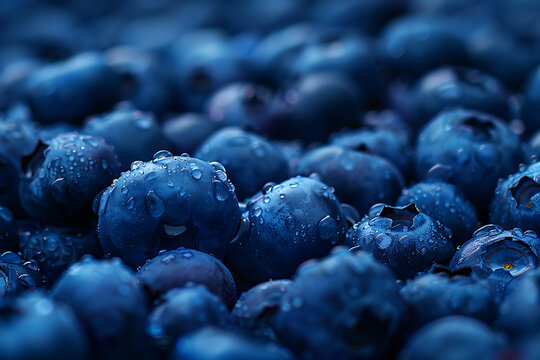 A rich and vibrant background filled with fresh, juicy blueberries, showcasing their deep blue color and natural texture