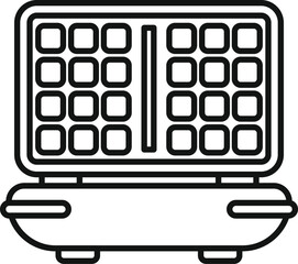 Sticker - Simple line drawing of a laptop, perfect for icons, logos, and minimalist designs