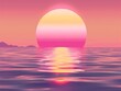 © BrilliantPixels - Retro Wave Sunset Flat Design: Capture the Essence of the '80s Nostalgia