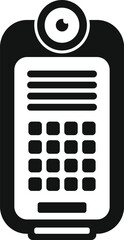 Sticker - Black and white silhouette of an oldfashioned remote control, ideal for tech graphics