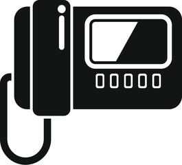 Sticker - Black and white graphic icon representing a compact digital camera with screen and buttons